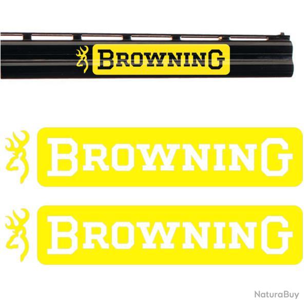 2x BROWNING Vinyle Autocollant pour canon. 3 tailles et 11 couleurs au choix
