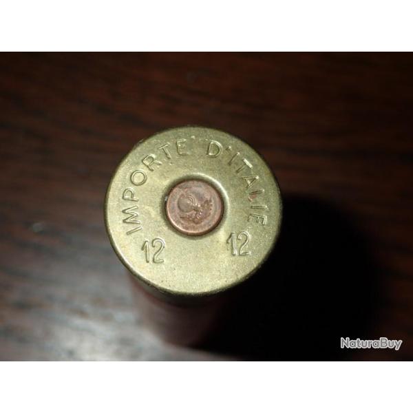 Douille en carton rouge - "import d'Italie"- calibre 12 - chambre de 65 mm