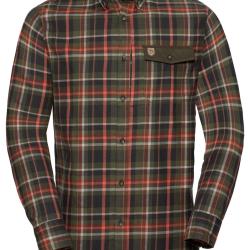 Chemise l&eacute;g&egrave;re en flanelle Eifel (Couleur: Olive/ rouille, Taille: L)