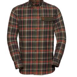 Chemise l&eacute;g&egrave;re en flanelle Eifel (Couleur: Olive/ rouille, Taille: L)