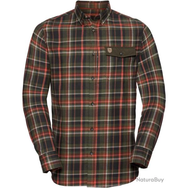 Chemise l�g�re en flanelle Eifel (Couleur: Olive/ rouille, Taille: XL)