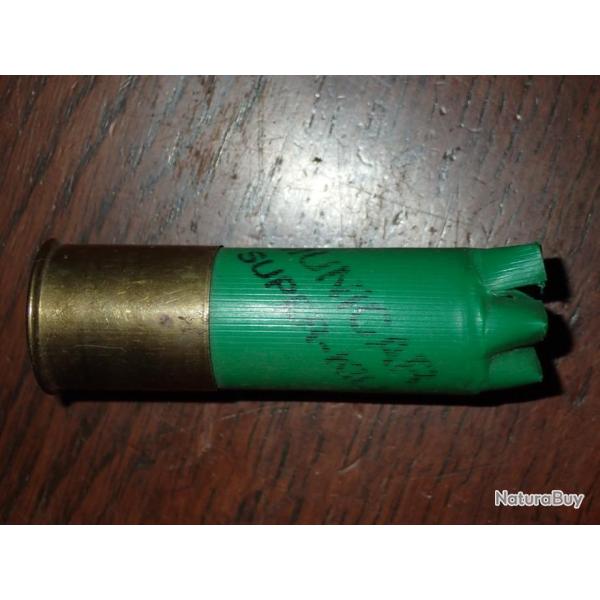 Douille municar en plastique vert - super-kill N4 - calibre 12 - chambre de 70 mm