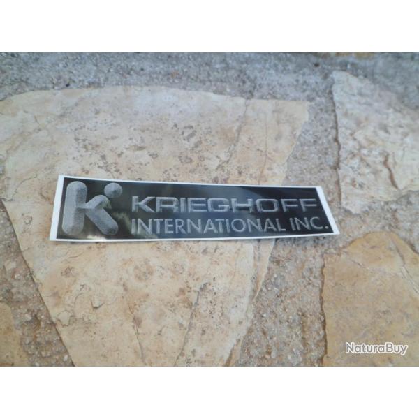 Autocollant KRIEGHOFF International INC.