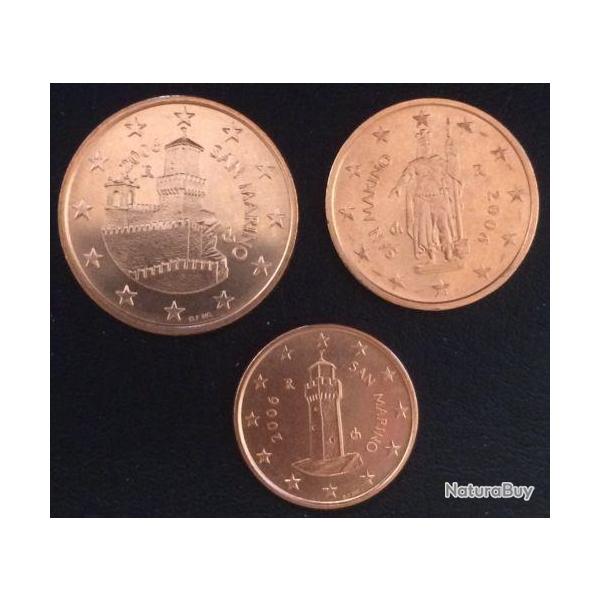 1, 2, 5 ct saint marin 2006