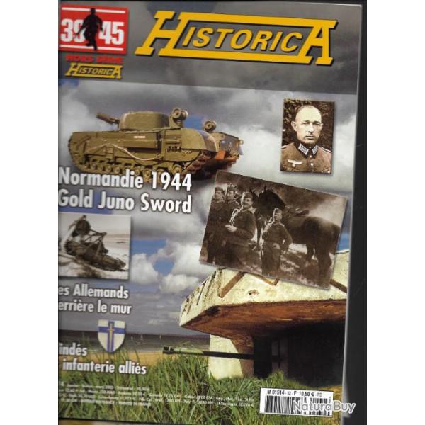 39-45 hors-s�rie historica 74 et 75 gold juno sword, normandie 1944 , ancienne s�rie