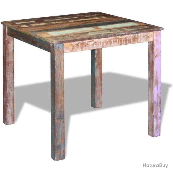 Table de salon salle � manger design Bois de r�cup�ration massif 80x82x76 cm 0902188
