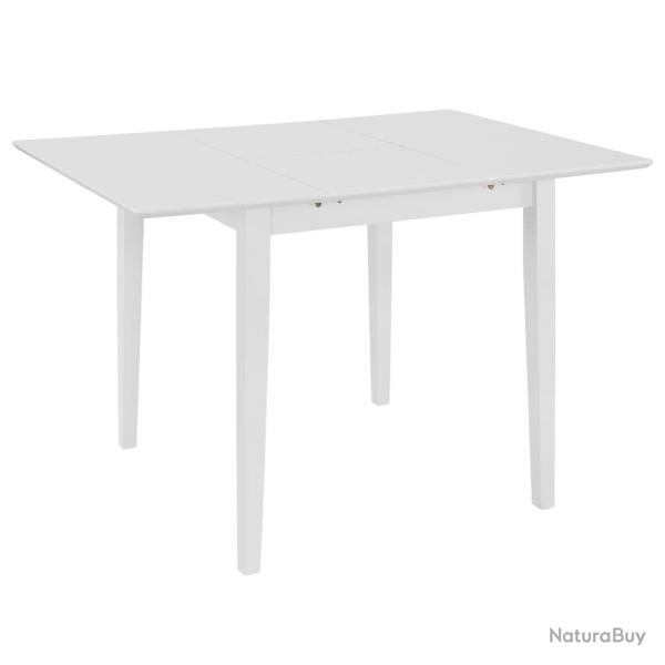 Table de salon salle � manger d�ner design extensible blanc 80-120 cm mdf 0902259
