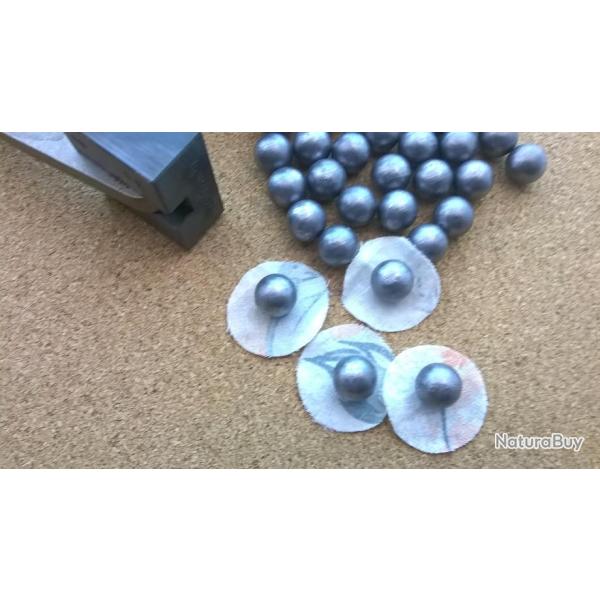 200 Balles ronde Calibre 50  .490 inch (roul�es graphit�es) du moule Pedersoli