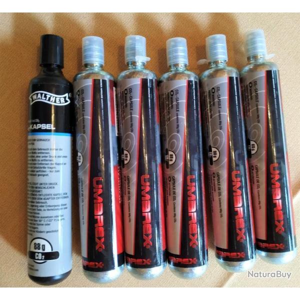 Lot de 6 Sparkletts CO2 80gr Walther et Umarex X
