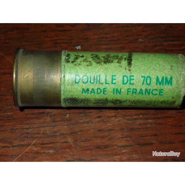 Cartouche pour collection en carton vert - calibre 12 - Manufrance - Vera