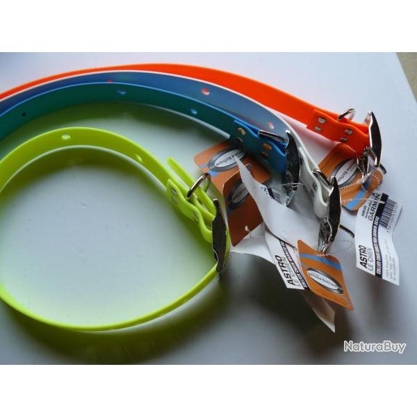 Lot de 4  colliers  biothane Astro... grav�s