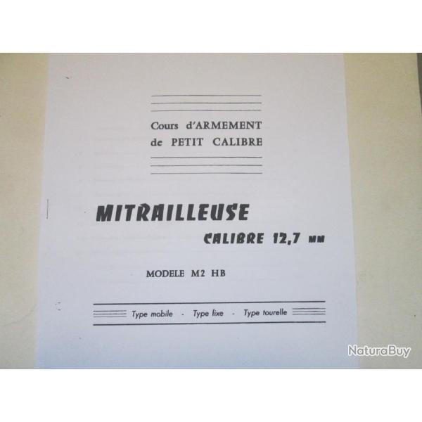 MANUEL SUR MITRAILLEUSE 12.7 MM  - NOTICE PDF