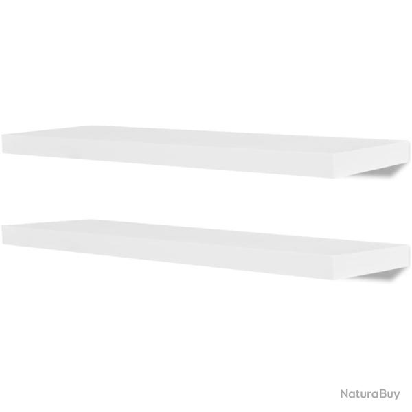 �tag�re meuble design murales 4 pcs Blanc 80 cm 2702263