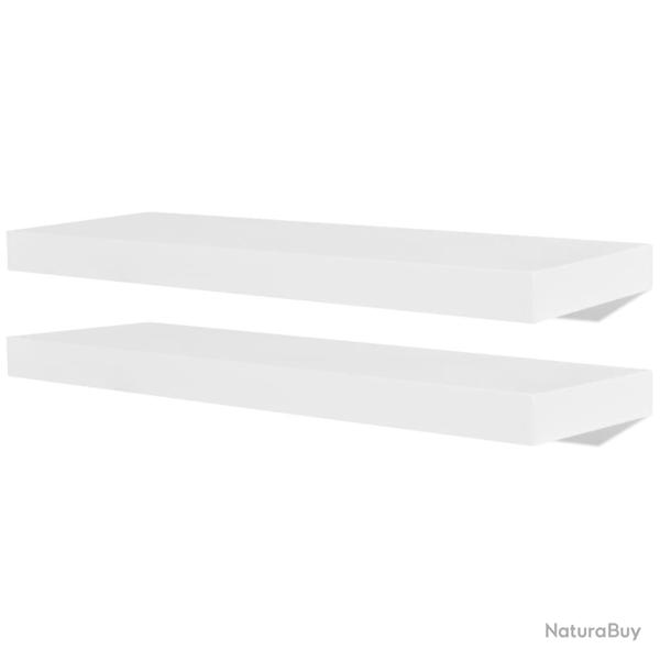 �tag�re meuble design murales 4 pcs Blanc 60 cm 2702262