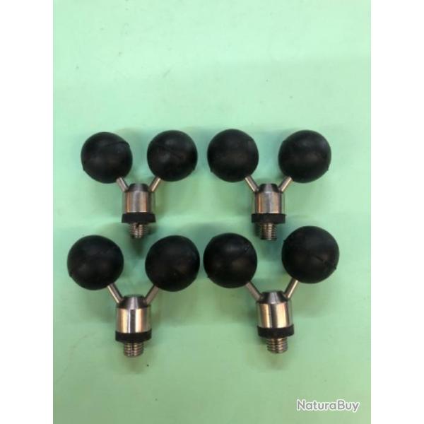 4 support canne arriere boule carpe inox, type ball gripper butt grip luxe pche carplinq promo