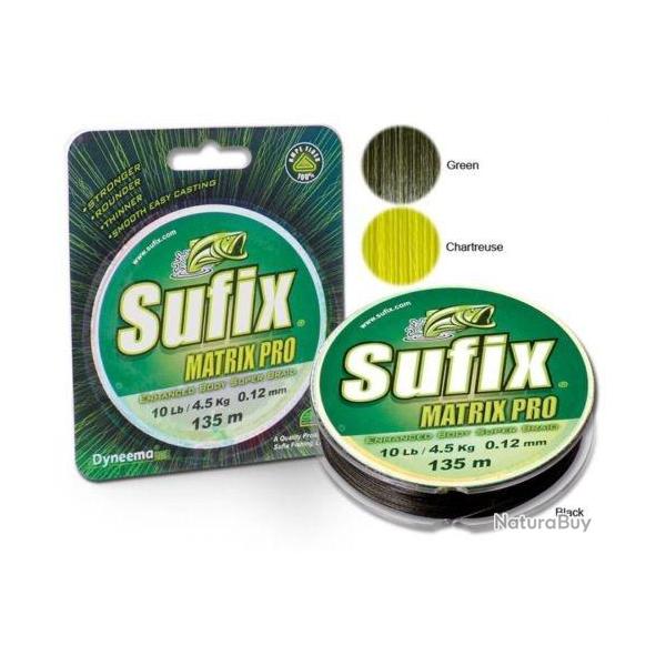 Promo: tresse Sufix Matrix Pro 0.18mm 9.100kg 135m noir