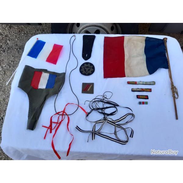 lot de Fanions , drapeaux , Brassard , d�corations 39/45