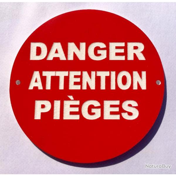 panneau DANGER ATTENTION PI�GES � 200 mm signal�tique