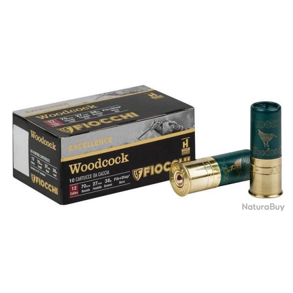Cartouches Fiocchi Woodcock 38 BG cal 12 Plomb