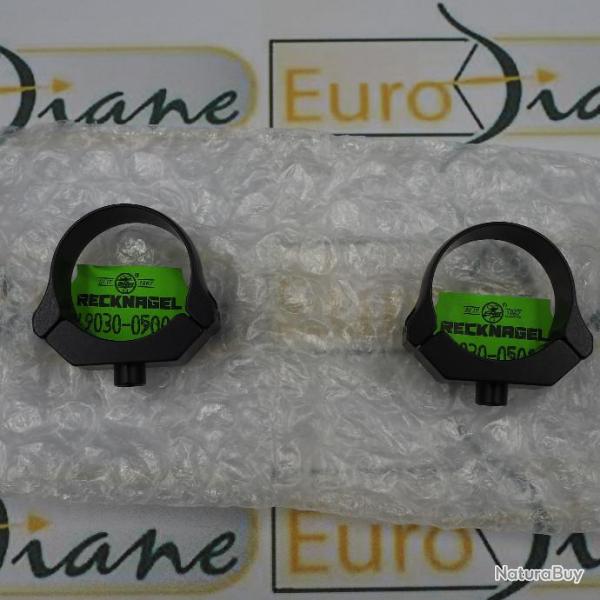 Paire de colliers de 30 mm pour montage Recknagel avec verrouillage par levier pour rail de 12 mm