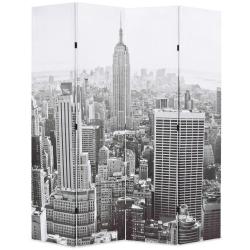 Paravent s&eacute;parateur de pi&egrave;ce cloison de s&eacute;paration d&eacute;coration meuble pliable 160 cm new york noir e