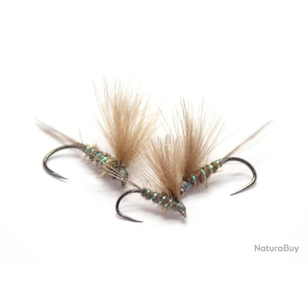 PECHE MOUCHE - 3 EMERGENTES CUL DE CANARD BARBLESS THQ H16