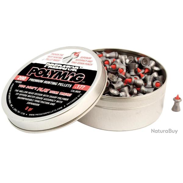 Plombs Prdator  tte pointue cal. 4,5 mm