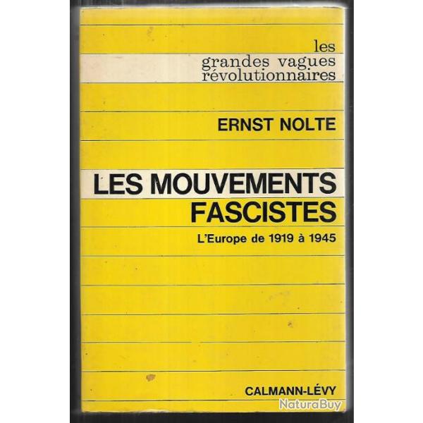 les mouvements fascistes l'europe de 1919 � 1945 de ernst nolte