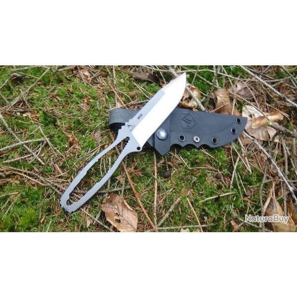 Couteau Condor Biker's Lame Acier Carbone 1075 Manche Squelette Etui Kydex Salvador CTK803472HC