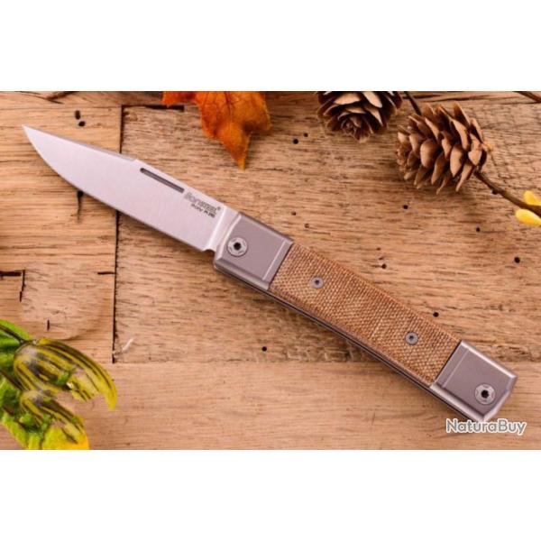 Couteau LionSteel bestMAN BM1 Lame Acier M390 Manche Micarta Made In Italy LSTBM1CVN