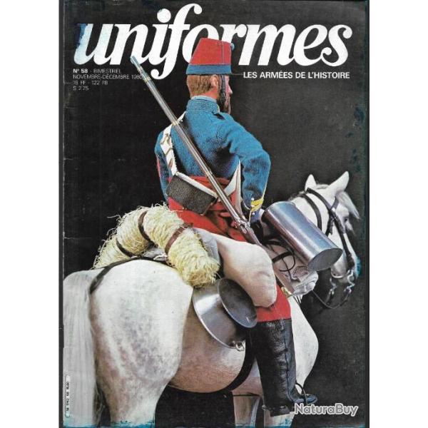 revue uniformes 58 , 1863 le fantassin nordiste , officier d'artillerie de la garde 1854-1870,