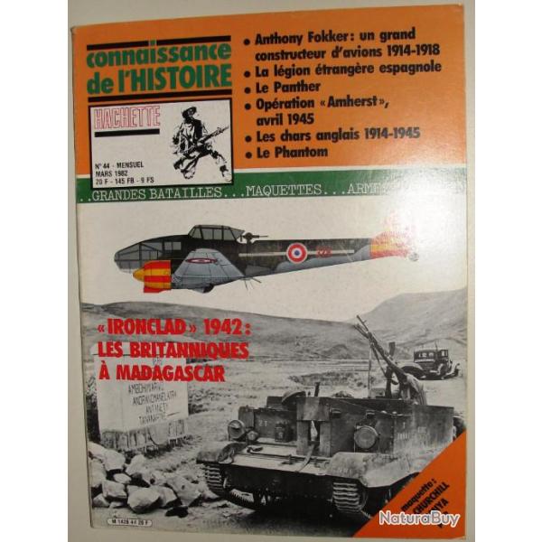 connaissance de l'histoire n� 44 les british � madagascar le char panther les chars anglais 1914.45