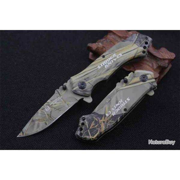 Couteau pliable - Motif camouflage - LIVRAISON GRATUITE  !!!