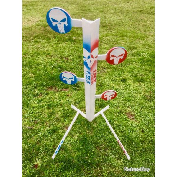Gong de tir, Arbre � duel " MT-Target" , tous calibres arme de poing ou PCC, 4 palettes