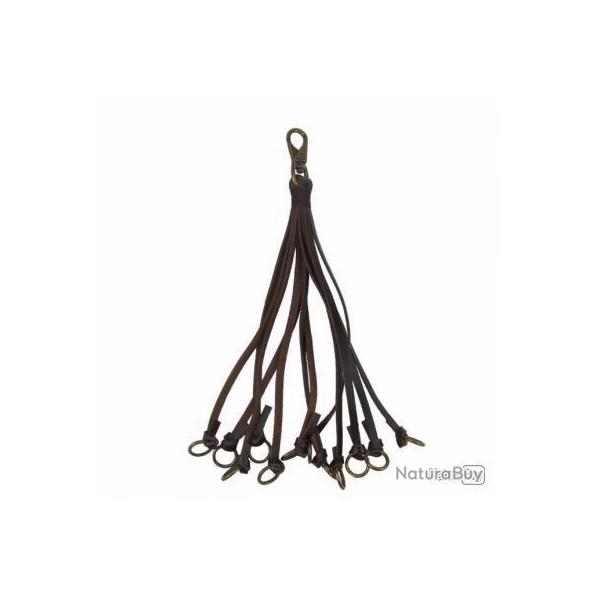 Porte gibier en cuir 12 anneaux - LIVRAISON GRATUITE !!!