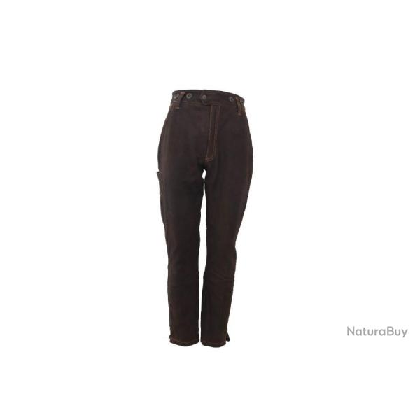 Fuseau en cuir Eb�ne et coutures oranges Chasse El�gance CE695