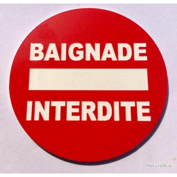 panneau BAIGNADE INTERDITE  � 150 mm signal�tique