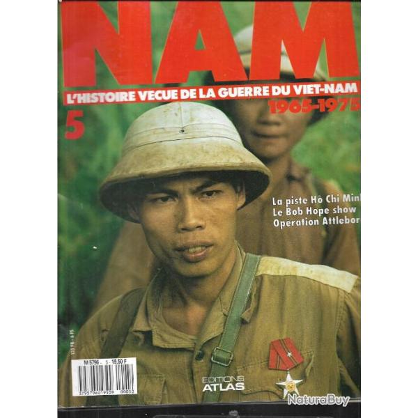 lot de 4 revues nam 5 , guerre du vietnam my lai, hamburger hill, b-52, h�licopt�res, viet-cong