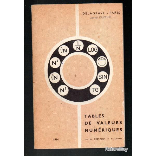 tables de valeurs num�riques 1964