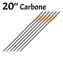 Pack de 6 Fl&egrave;ches Carbone de 20 pouces (51cm)