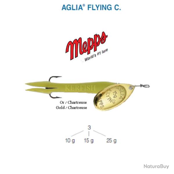 AGLIA� FLYING C. MEPPS 10 g Chartreuse Or