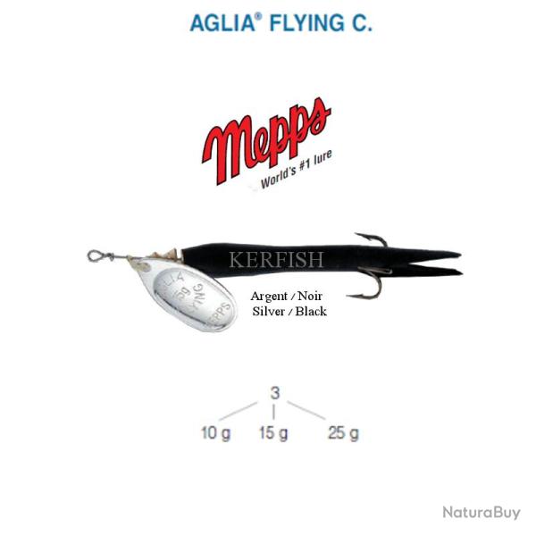 AGLIA� FLYING C. MEPPS 15 g Noir Argent