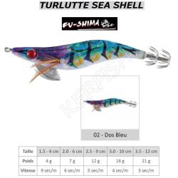 TURLUTTE SEA SHELL FU-SHIMA Dos Bleu 3.5 - 12 cm