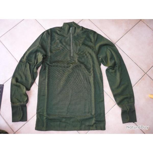 chemise Laine ullfrott� col chemin�e zip / effet chaud / neuf / ullfrot�