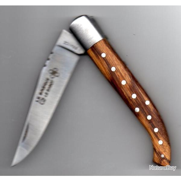 le BASQUE Clout� Bois de VIOLETTE* Couteau grav� � votre PR�NOM