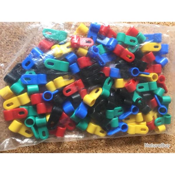 LOT DE 100 ATTACHES PLASTIQUE SIFFLEUR FUZYON DIAMETRE 8,5MM