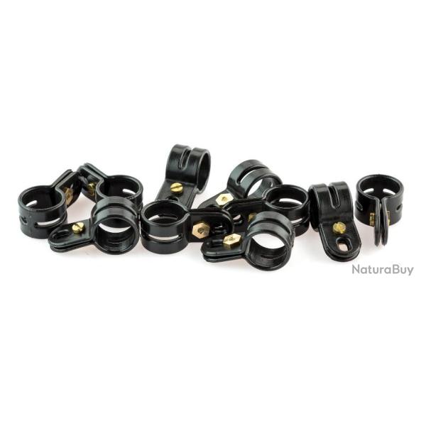 10 BAGUES D'ATTACHES EN PLASTIQUE OIE NOIRE - DIAMETRE 18 MM