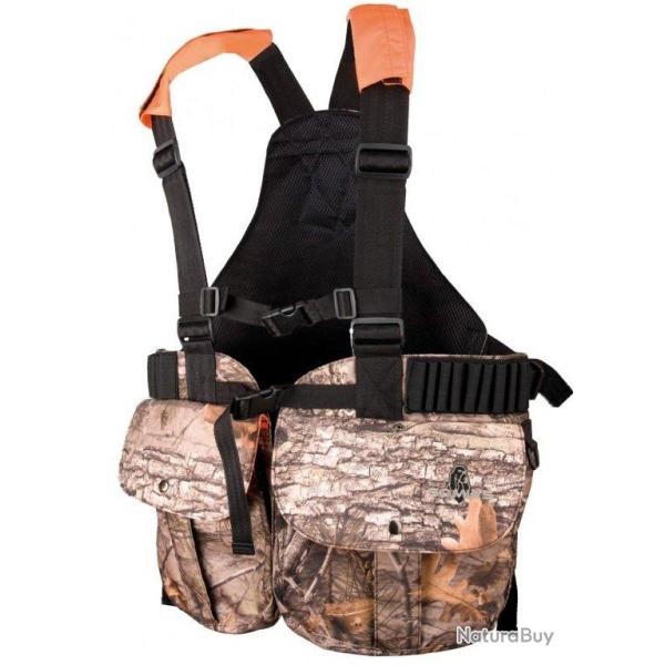 Gilet harnais multipoches enfant camouflage bois SOMLYS