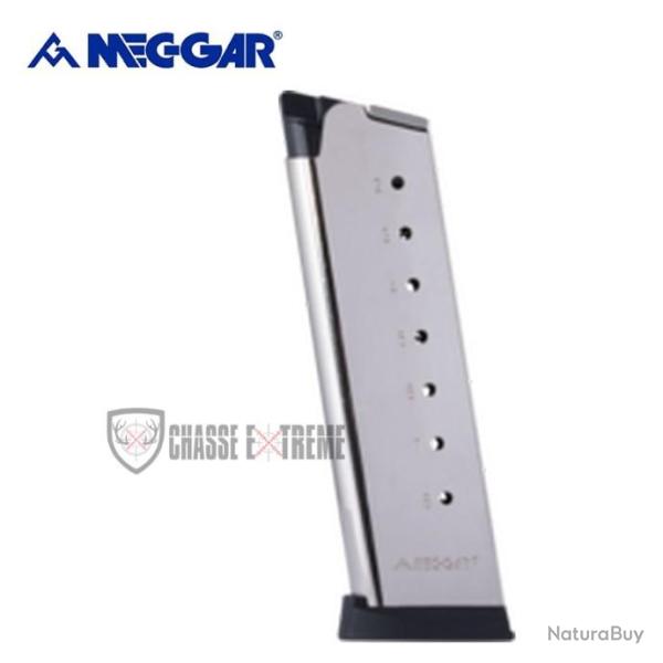 Chargeur MEC-GAR pour Colt 1911 Full Size 8Cps Cal 45 Acp Nickel