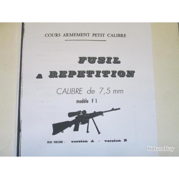 MANUEL SUR FUSIL F1 - NOTICE PDF